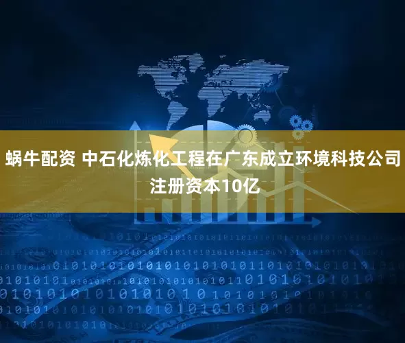 蜗牛配资 中石化炼化工程在广东成立环境科技公司 注册资本10亿